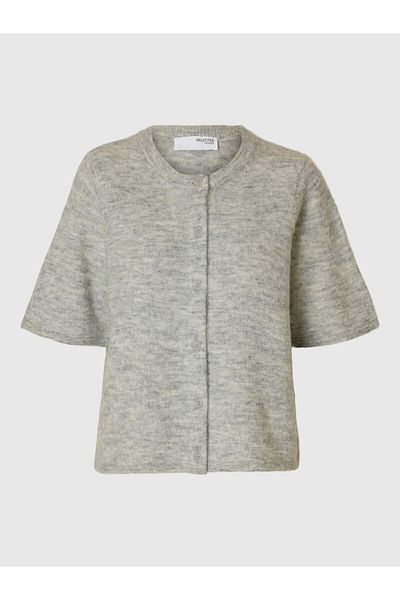 Selected Femme Strickjacke Wollgemisch Kurzarm