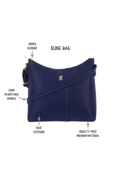 Baggit Womens Lxe Arne 3T5 Hobo Bag- Blue | Modern Design Stylish Hand Bag For Women