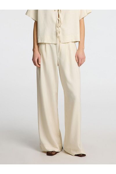 Selected Femme Hose mit weitem Bein Mid Waist
