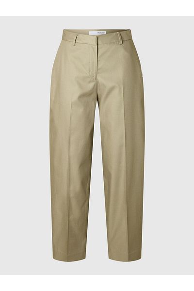 Selected Femme Barrel Fit Hosen Mid Waist