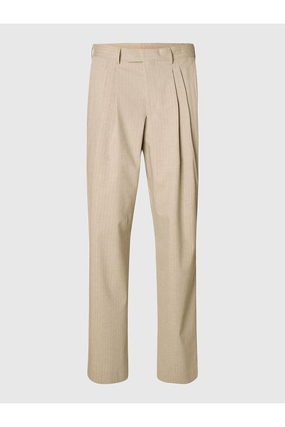 Selected Homme Anzughose Relaxed Fit Nadelstreifen