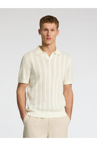 Selected Homme Polohemd aus Strick 100% Baumwoll