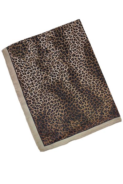 mim eşarp Σάλι Enba Soft Cotton Leopard με σχέδιο 75x190 cm