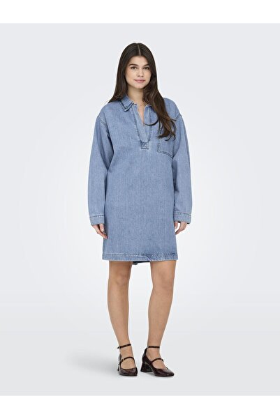 ONLY Jeanskleid ONLBIRDIE Langes Kleid