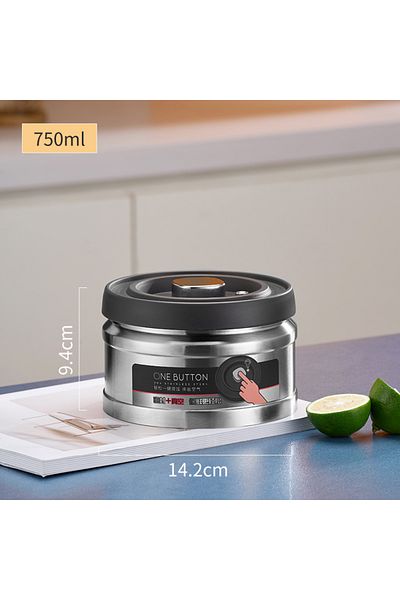 Choice 750ml Gianxi Vacuum Sealed Jug Coffee Beans Stainless Steel Airtight Container Kitchen Food Grains C