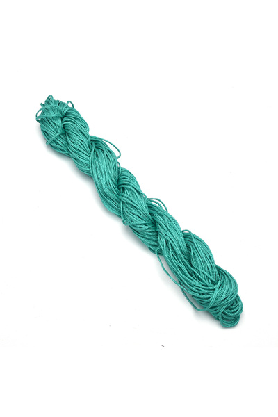 Choice حبل عقدة صيني من النايلون، 23 لونًا، بطول 1 مم، بلون أخضر طاووسي، خيط مكرمية شامبالا، خيط خرز