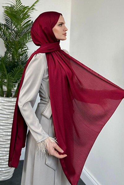 MERVEN AKYÜZ Jan Jan Abiye Şal Bordo