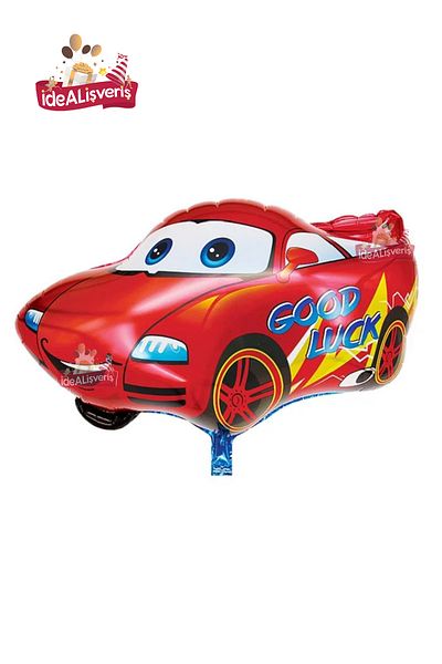 BKMC PARTY 36 cm Age Red Car with Banner White Red Concept Birthday Party Set with Star Foil Balloons