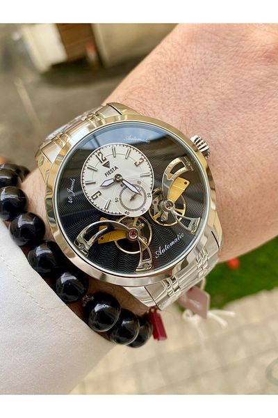 Fiesta Brand Original Full Steel Automatic Men Wrist Watch Luxury Boxed Guaranteed Invoiced