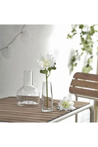 IKEA SMYCKA τεχνητό λουλούδι, λευκό, 30 cm, λουλούδι αστεριού, εσωτερικό/εξωτερικό, τεχνητό φυτό, 5 ΤΕΜ.