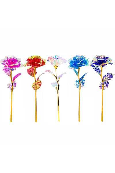 Choice 5pcs A 1-10pcs Valentine's Day Creative Gift 24k Foil Plated Rose Gold Rose Lasts Forever Love Weddi