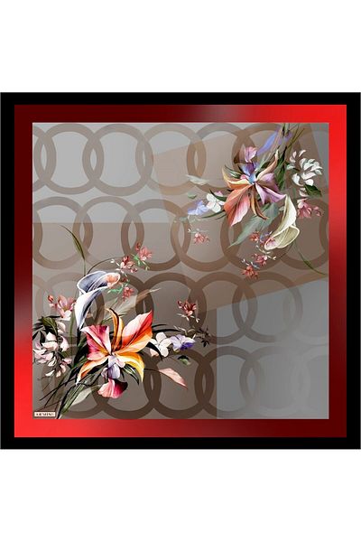 Armine Silk Scarf - 8666D-35 - Tivil