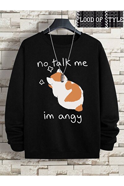 Flood Of Style Hip Hop Harajuku Vintage στυλ No Talk Me Im Angy χαριτωμένη γά...