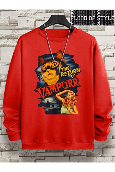 Flood Of Style Hip Hop Harajuku Vintage Style Vampurr pisică benzi desenate a...