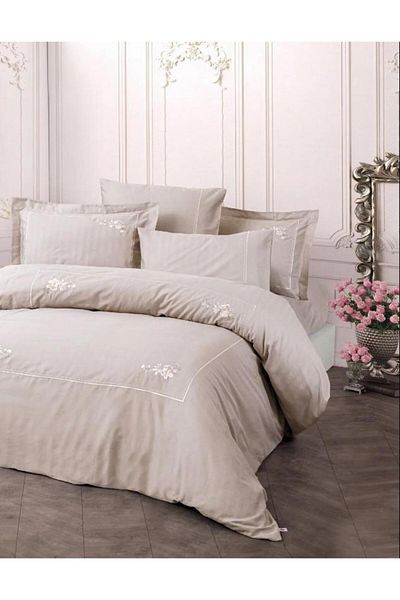 CEKAVE Embroidered Double Satin Nev Set Alameda Lilac