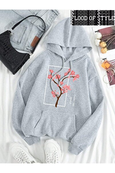 Flood Of Style Hip Hop Harajuku Stil Vintage Arborele de cireș Floare complet...