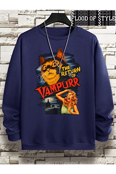 Flood Of Style Hip Hop Harajuku Vintage Style Vampurr pisică benzi desenate a...