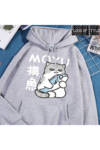 Flood Of Style Hip Hop Harajuku Stil vintage Leneșe în timpul muncazilor Grey