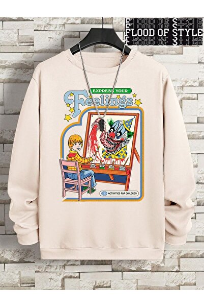 Flood Of Style هيب هوب هاراجوكو نمط عتيق تعبير مشاعرك المهرج البيج