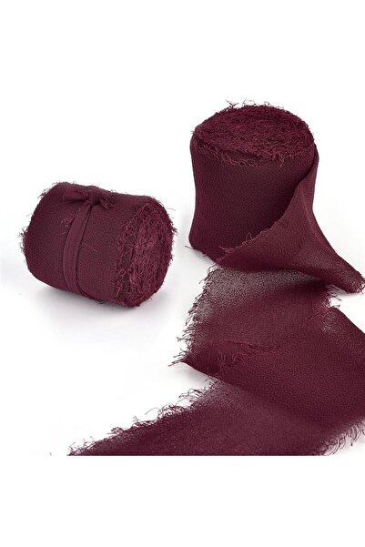 Choice شريط شيفون حريري ساتان متهالك مصنوع يدويًا بطول 5 أمتار × 4 سم، مقاس 1...