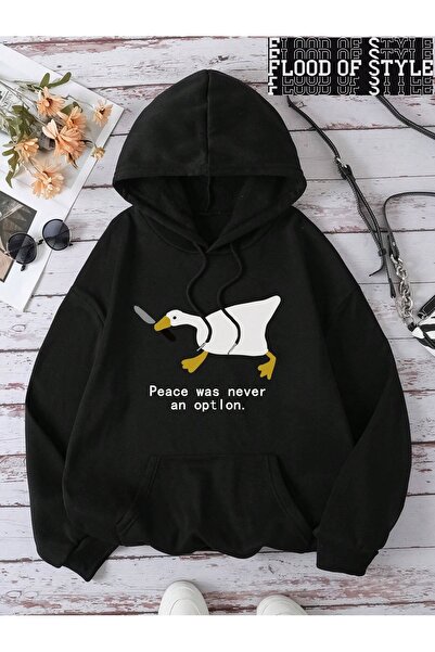 Flood Of Style Hip Hop Harajuku Stil vintage Peace Never an Opton amuzant raț...