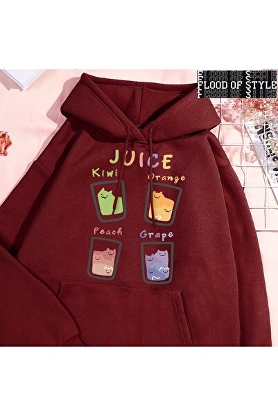 Flood Of Style Hip Hop Harajuku Vintage Style Juice κύπελλο φρούτων γάτα Λευκό