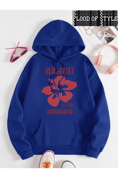 Flood Of Style Hip Hop Harajuku Stil Vintage Hawaii Est 1959 Honolulu Albastru