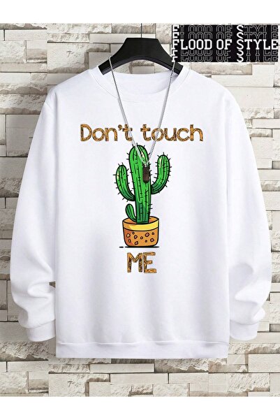 Flood Of Style Hip Hop Harajuku Stil Vintage Nu mă atingeți, sunt un cactus Alb