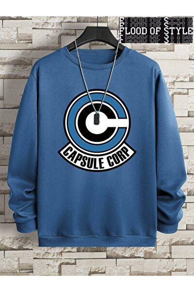 Flood Of Style Hip Hop Harajuku Stil vintage Interesant studio cu litere c Albastru