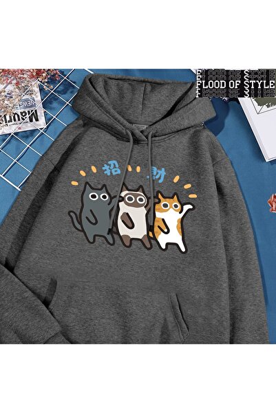 Flood Of Style Χιπ χοπ Χαρατζούκου σε στυλ Vintage Χορός Caicai γάτα Γκρι