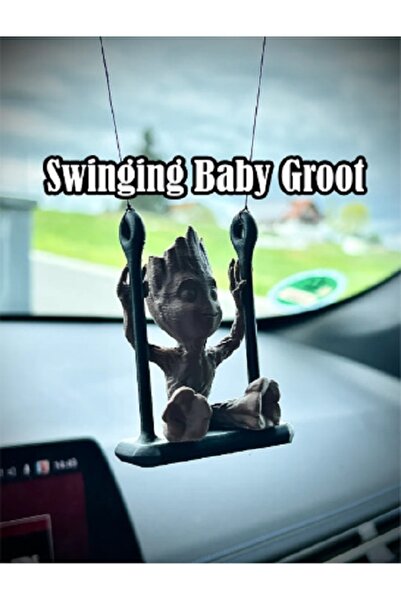Gezegenshopping Araba Dikiz Aynası için Sallanan Bebek Groot   48x39x62mm