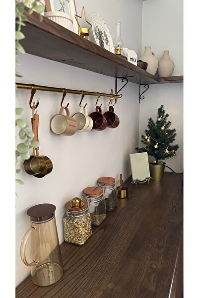 aSSa Masif Ahşap Kahve Köşesi, Mutfak dolabı, Erzak dolabı, Raflı