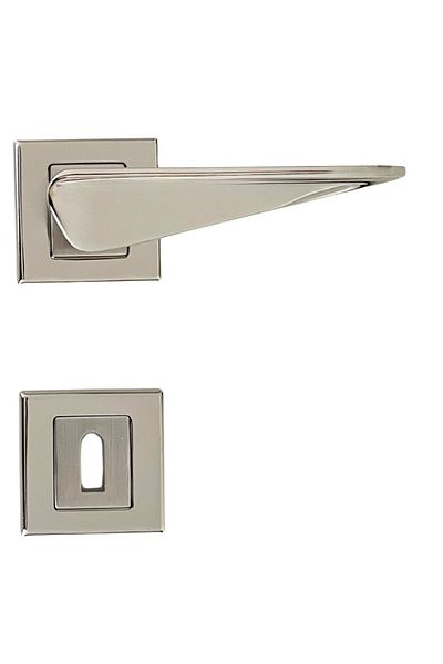 Sofuoğlu Room Door Handle with Stainless Nickel Satin Rosette (1 Set)