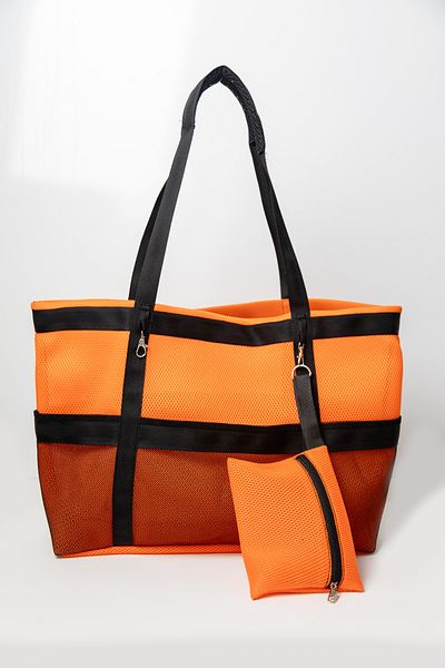 HOLIDAY BAG Beach Bag Set (1 Beach Bag + 2 Beach Towels + 2 Slippers)