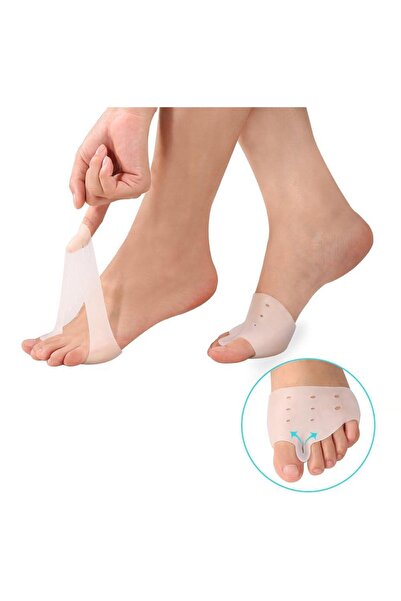 jetfast Beyaz Ayak 5 Parmak Parmağı Ayıran Silikon Makaralı Bunyon Makaralı P...