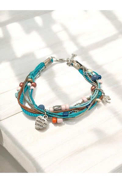 dela otantik Handmade Blue Ethnic Authentic Bohemian Vintage Bracelet
