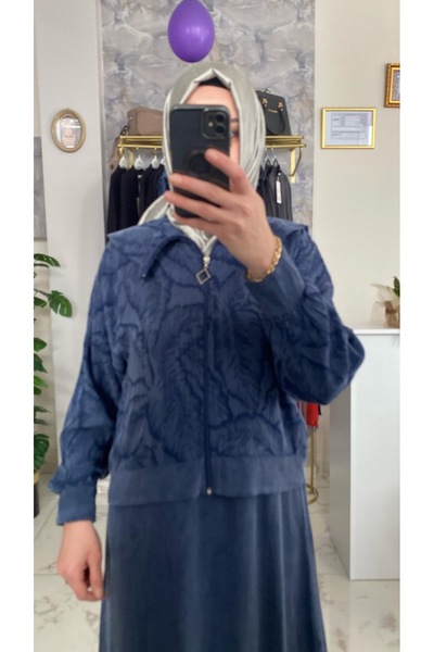 Anka İpek Kumaş Tesettür Elbise Ceket