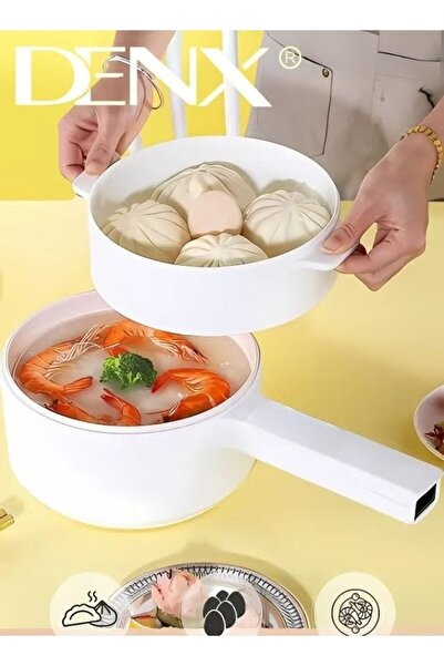 Denx 2L Electric Hot Pot with Steamer & Temperature Control, Non-Stick   DX1769