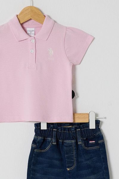 U.S. Polo Assn. Pink Powder 2Branch U.S.Polo Baby Suit Set