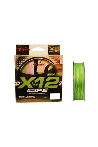 CAPTAIN X12 Power Pe Πετονιά 0,20 χιλ. 150 μέτρα Πράσινο Λευκό