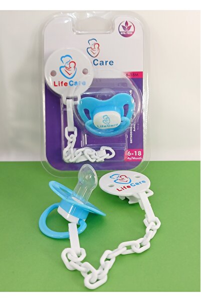 Genel Markalar Askılı Damaklı Ortodontik Emzik 2 numara 6-18 ay Mavi