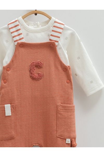 Caramell Season 2025 Baby Salopeet - 100% Cotton, Pocket Detail (Overalls + Bodysuit)