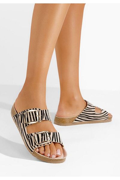 B T Shoes Papuci dama Lorima zebra