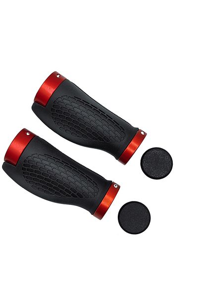 Choice Red 2Short Bicycle Grips MTB Bike Handbar Grips Rubber Non-slip Bilateral Lock Cycling Bmx Handle Gr