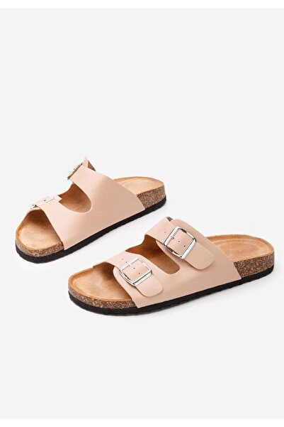 B T Shoes Evet V2 beige high-heeled slippers