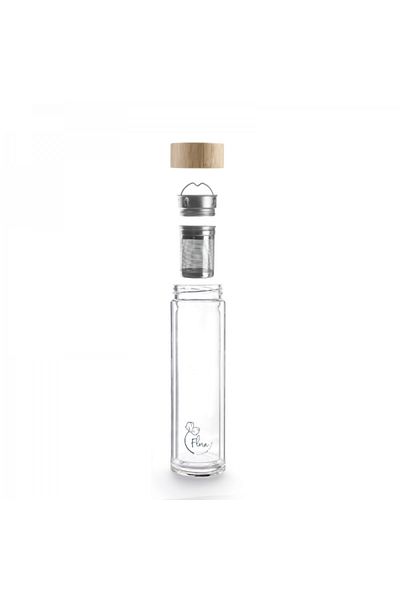 Lacor Borosilicate glass thermos with infuser, Flora, 350 ml