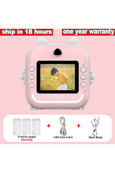 Choice Pink Digital Children Camera For Photography Instant Print Photo Kids Camera Mini Thermal Printer Vi