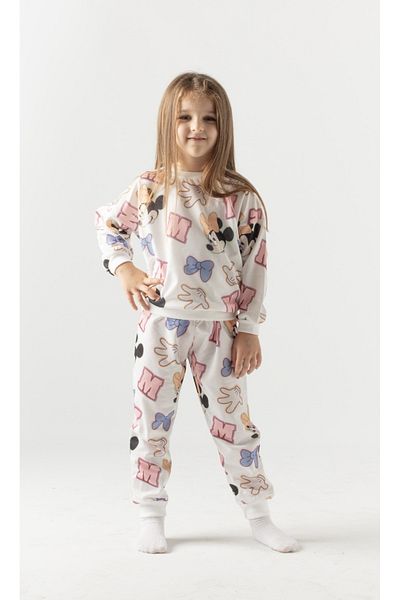 minitrends Printed 2Ip Seasonal Girl's Top and Bottom Double Set