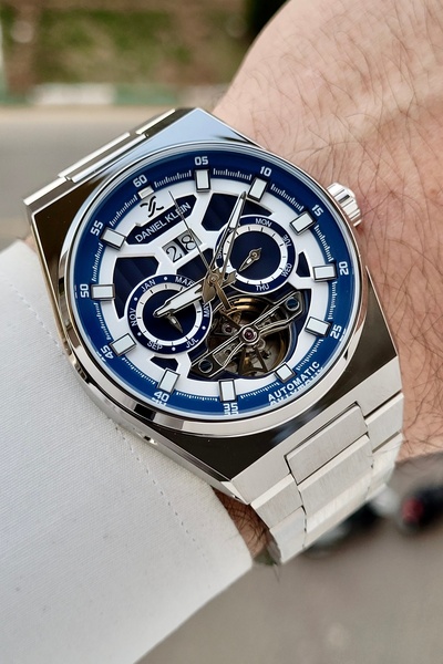 Daniel Klein Kadranı Lacivert Kordonu Gri Renk Ayarlanabilir Kordonlu Otomati...