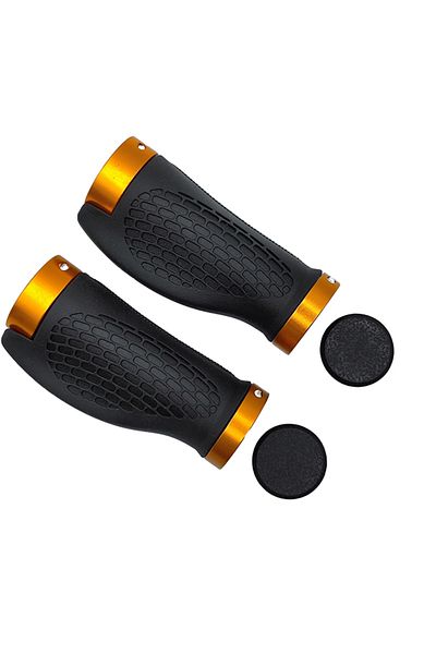 Choice Gold 2Short Bicycle Grips MTB Bike Handbar Grips Rubber Non-slip Bilateral Lock Cycling Bmx Handle G